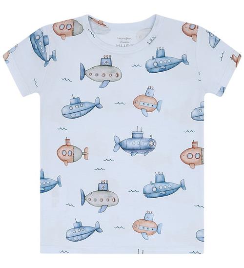 Hust and Claire T-shirt - Bambus - HCAustin - Water m. Ubåde
