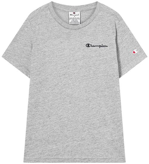 Champion T-shirt - Grey Melange m. Print