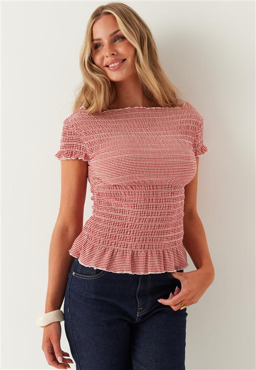 ONLY Onlcelle Life Cap Smock Boatneck Top