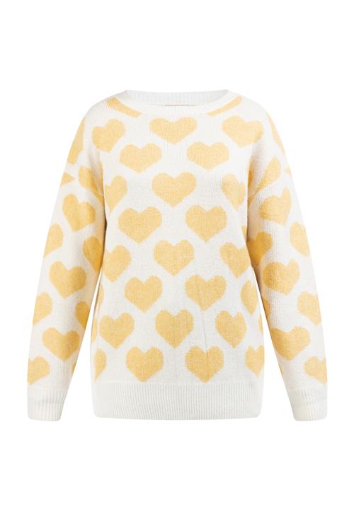 MYMO Pullover  curry / hvid