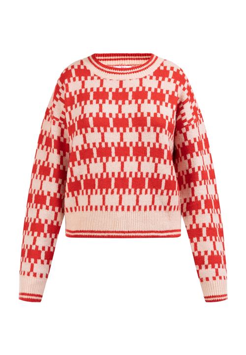 MYMO Pullover  beige / rød