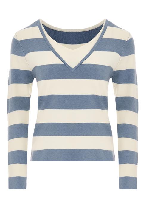 bridgeport Pullover  opal / uldhvid