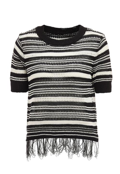 MAHISHA Pullover  sort / hvid