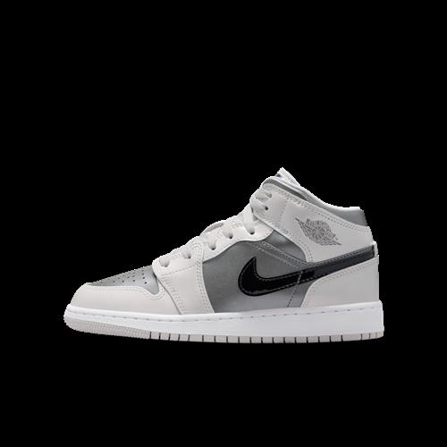 Air Jordan 1 Mid SE-sko til større børn - grå