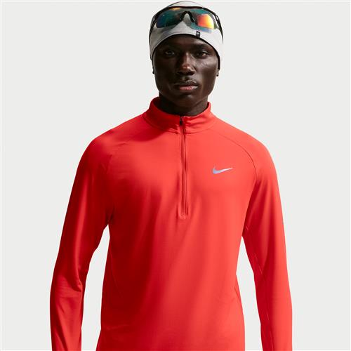 Nike Stride Dri-FIT-løbeoverdel med 1/4 lynlås til mænd - rød