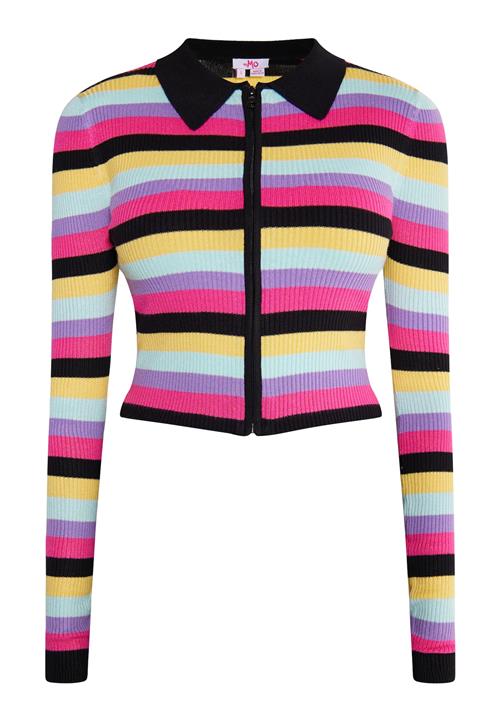 MYMO Cardigan 'Blonda'  lyseblå / gul / pink / sort