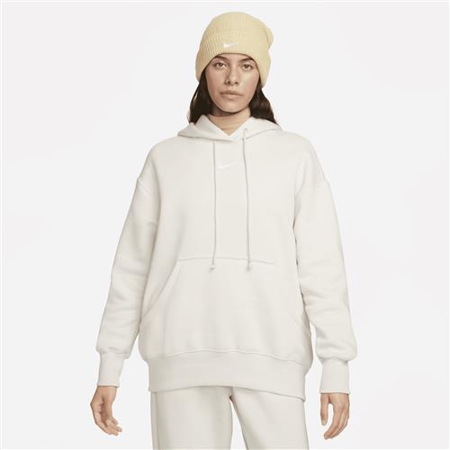 Oversized Nike Phoenix Fleece-pullover-hættetrøje til kvinder - brun