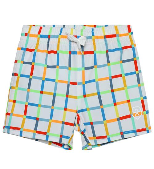 Color Kids Badeshorts - AOP - Snow White