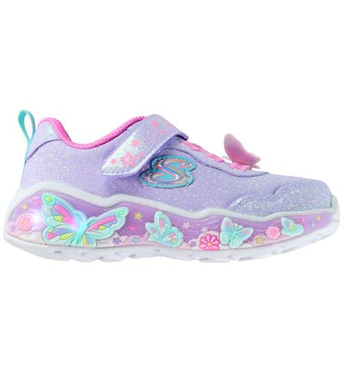 Skechers Sko - Girls Lil Butterfly - m. Lys - Lavender/Multi