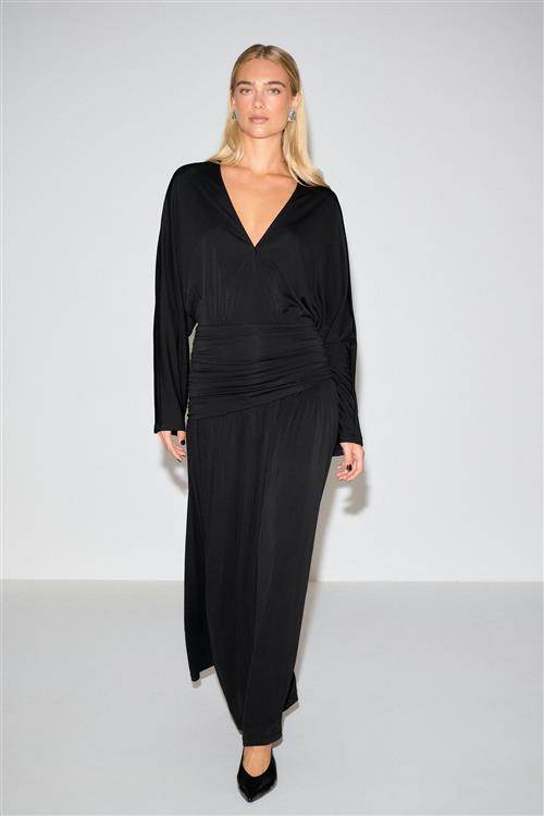 Gina Tricot - Dropped waist dress - Lange kjoler - Sort - L - Dame