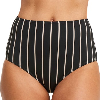 Swegmark Portofino High Waist Bikini Briefs Sort stribet 44 Dame