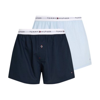 Tommy Hilfiger 2P Signature Boxer Shorts Blå bomuld Medium Herre