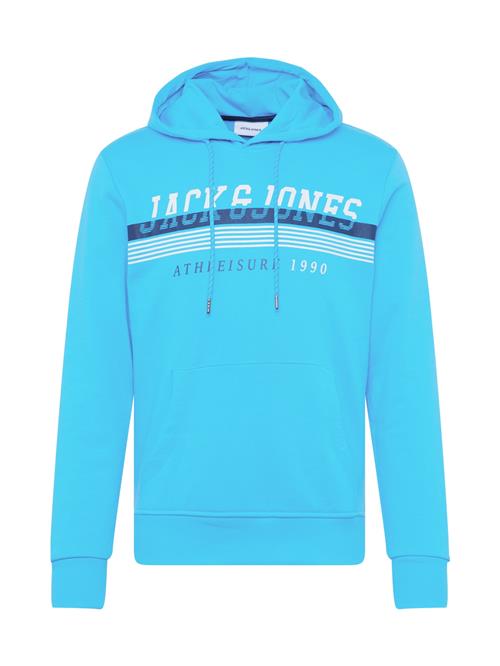 JACK & JONES Sweatshirt 'Iron'  marin / azur / hvid