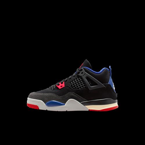 Jordan 4 Retro "Rare Air"-sko til mindre børn - sort