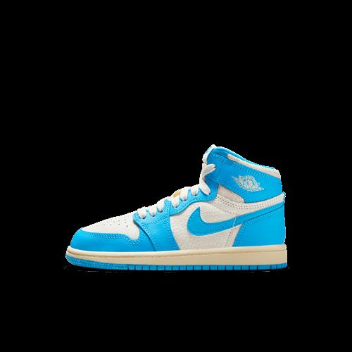 Jordan 1 Retro High OG "UNC Reimagined"-sko til mindre børn - blå