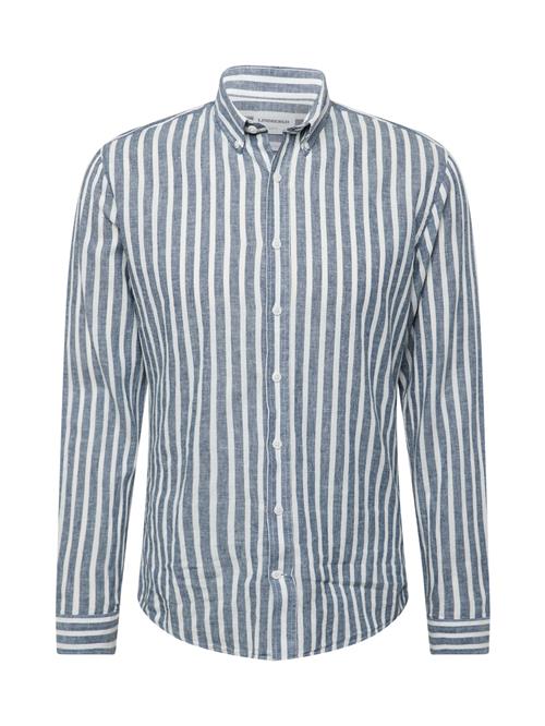 Lindbergh Skjorte  røgblå / hvid