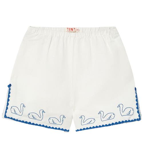 Tiny Cottons Shorts - Hør - Off-white m. Svaner