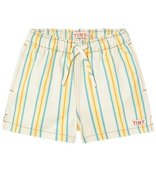 Tiny Cottons Shorts - Denim - Multicolor Stripes - Off-white