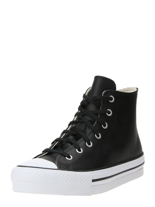 CONVERSE Sneakers 'CHUCK TAYLOR ALL STAR EVA LIFT PLATFORM LEATHER'  sort / hvid