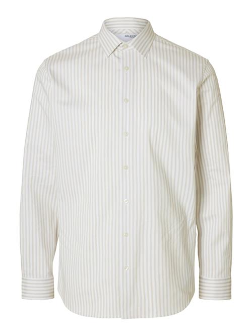 SELECTED Skjorte 'SLHFilip'  sand / hvid