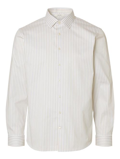 SELECTED Skjorte 'SLHFilip'  sand / hvid