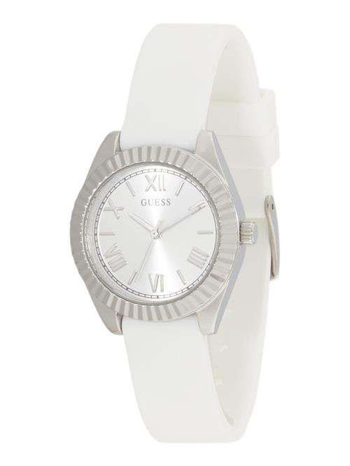 GUESS Analogt ur 'Dress'  sølv / hvid