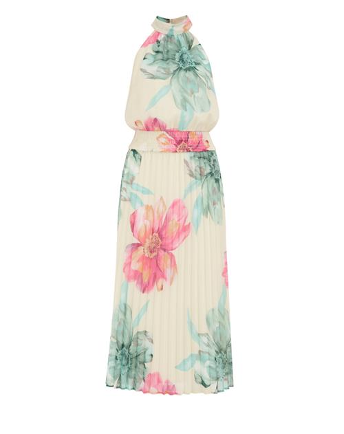 WE Fashion Kjole  lysegul / petroleum / lyserød / lys pink