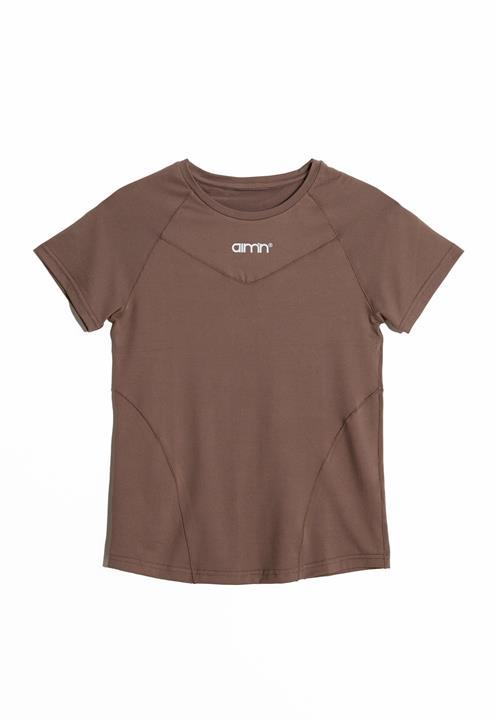 Aim'n Funktionsbluse  brun / hvid