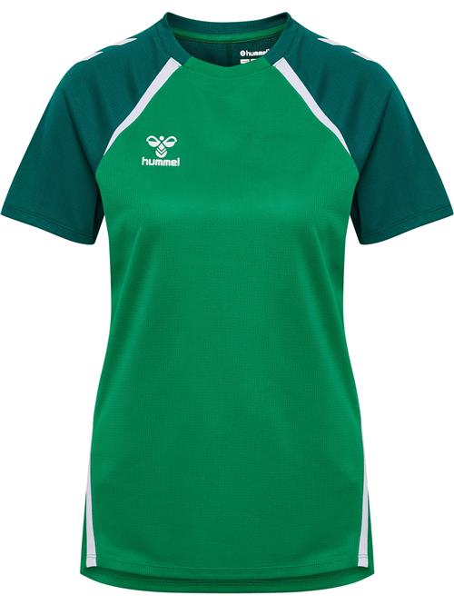 Hummel Funktionsbluse 'Lead 2.0'  grøn / gran / hvid