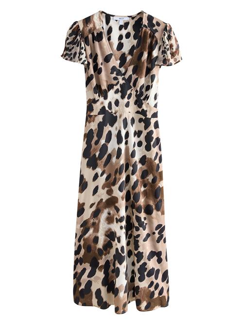 Next Kjole  brun / lysebrun / sort / hvid