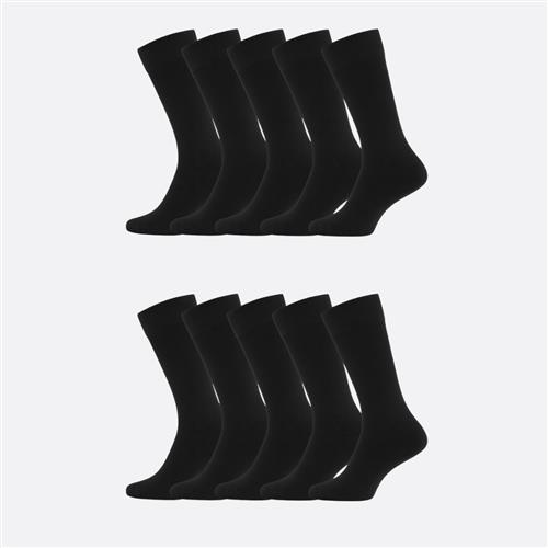 Bambus strømper uden elastik i sort til kvinder 10-pak