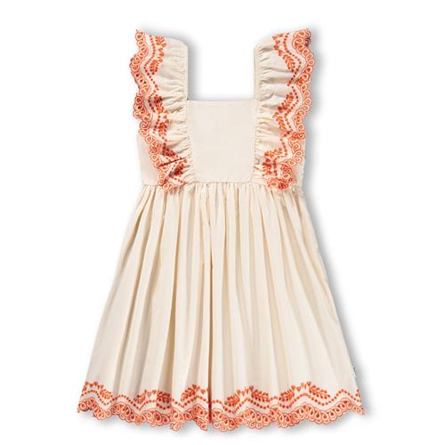 Molo GOTS Clementine Kjole Pearled Ivory  Pearled Ivory 98/104 cm  Creme  98/104 cm  kvinde