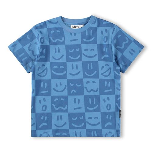 Molo GOTS Riley T-shirt Vibe Checks Blu  Vibe Checks BLU 98 cm  Blå  98 cm  mand