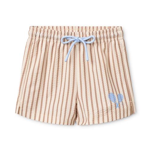 Flöss Ocean Badeshorts Light Brown Stripe  Light Brown Stripe 128 cm  Beige  128 cm  mand