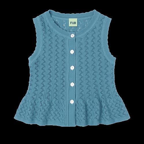 FUB Pointelle-top Sea  Sea-90 cm  Blå  90 cm  kvinde