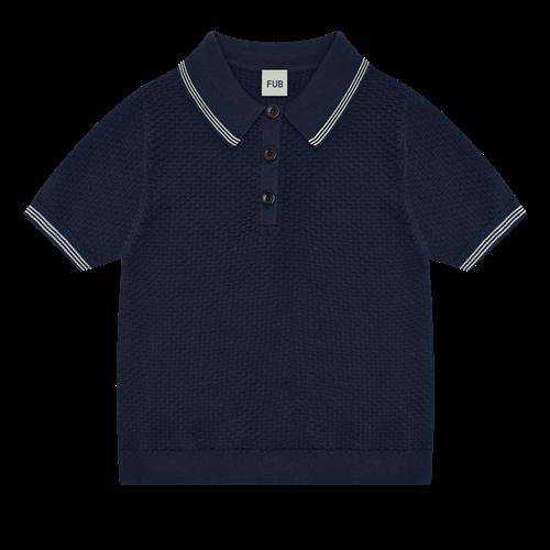 FUB Pique Polo Dark Navy  Dark Navy-90 cm  Marineblå  90 cm  unisex