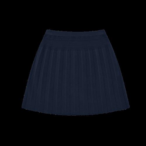 FUB Plisseret Nederdel Dark Navy  Dark Navy-100 cm  Marineblå  100 cm  kvinde