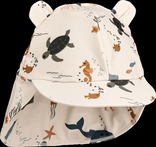 Liewood Senia Solhat Med Ører Sea Creature / Sandy  Sea Creature / Sandy-1-2 Y  Beige  1-2 år  unisex