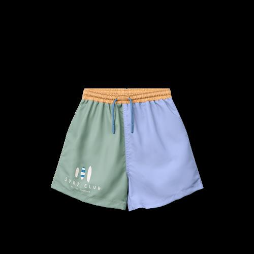 Liewood Duke Boardshorts Med Tryk Peppermint Multi Mix  Peppermint Multi Mix-98 cm  Grøn  98 cm  mand