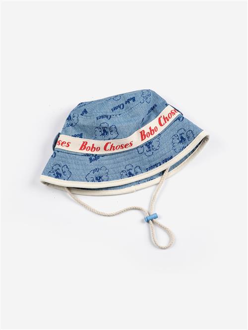 Bobo Choses Pickles The Dog All Over Bucket Hat Prussian Blue  Prussian Blue 48 cm  Blå  48 cm  unisex