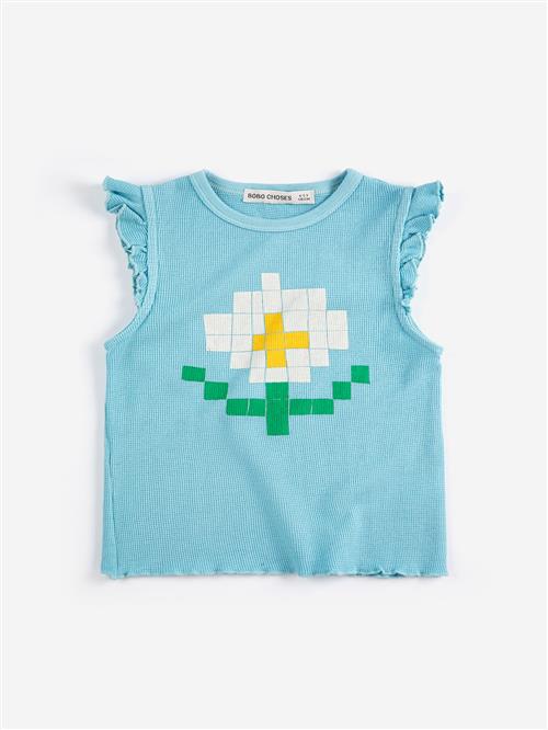 Bobo Choses Pixel Daisy Til Toppen Light Blue  Light Blue 8-9 Y  Blå  8-9 år  kvinde
