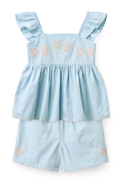 Copenhagen Colors GOTS Sommersæt Light Blue Light Blue 110 cm  Blå  110 cm  kvinde