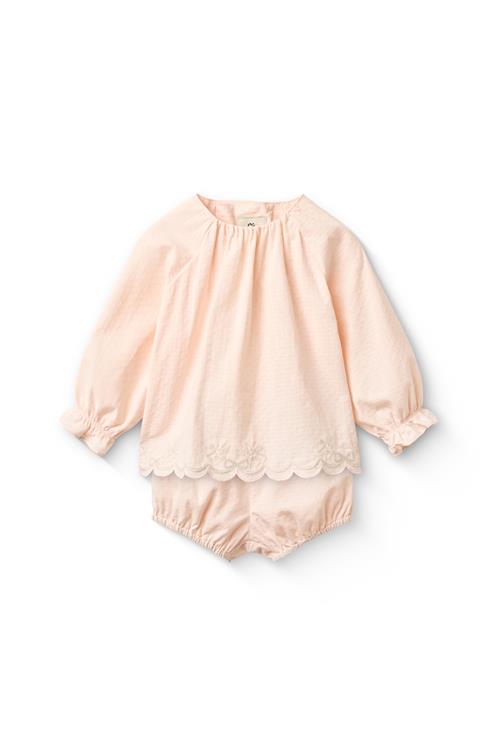 Copenhagen Colors GOTS Bluse & Bloomers Babysæt Dusty Rose  Dusty Rose 80 cm    80 cm  kvinde