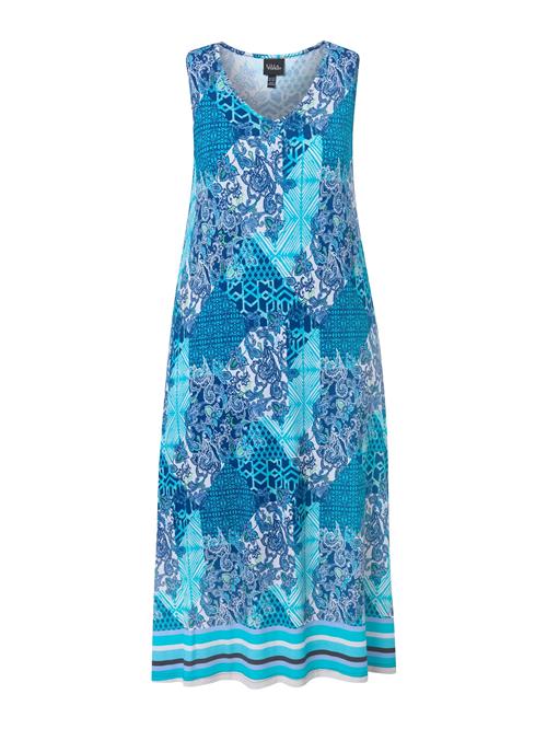 Ulla Popken Kjole  navy / aqua / lysegrøn / offwhite