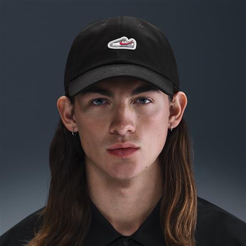 Ustruktureret Nike Club-kasket med Cortez-mærke - sort