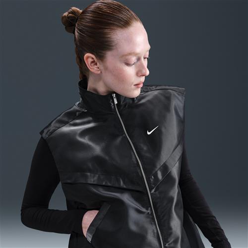 Skinnende Nike Windrunner-vest til kvinder - sort