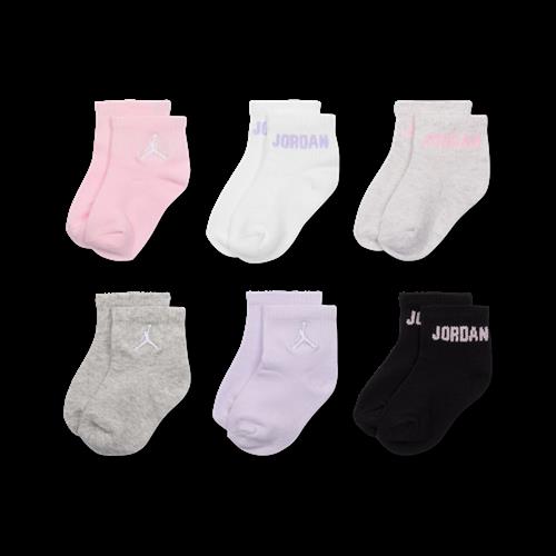 Jordan Everyday Essentials-ankelstrømper til babyer/småbørn (6 par) - Pink
