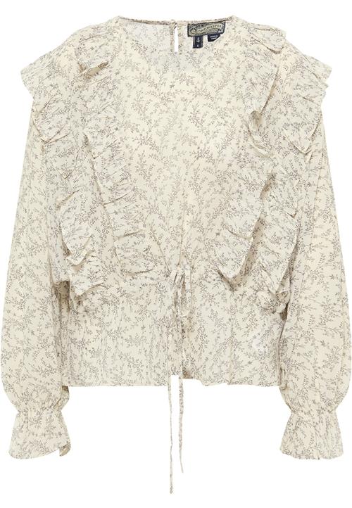 DreiMaster Vintage Bluse  sort / uldhvid