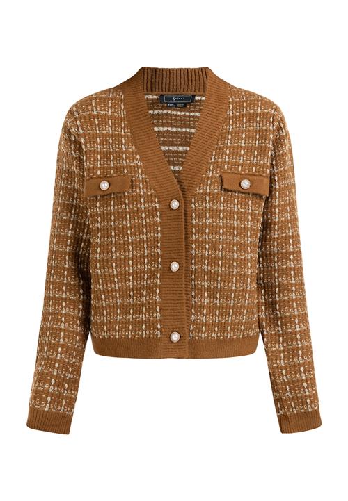faina Cardigan  karamel / hvid