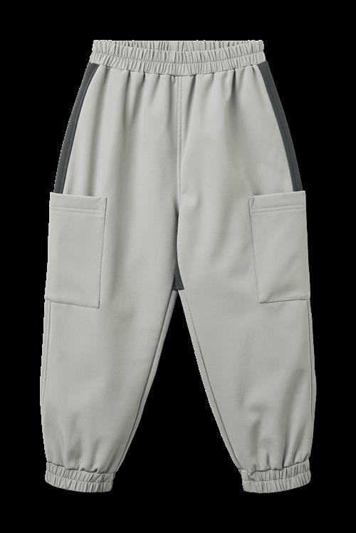 Wheat Softshell Trackpants Minno Light Flint Light Flint 98 cm  Grå  98 cm  unisex